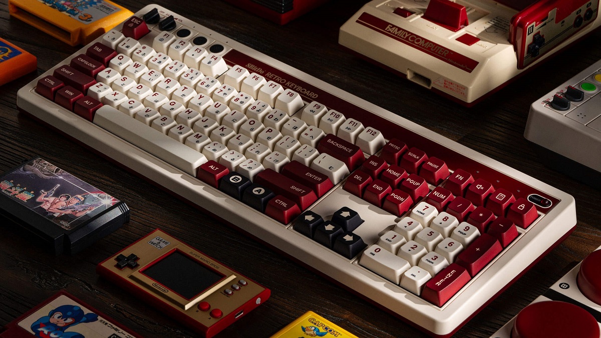 8BitDo now has a full-sized Mechanical Retro Keyboard variant for fellow numpad lovers