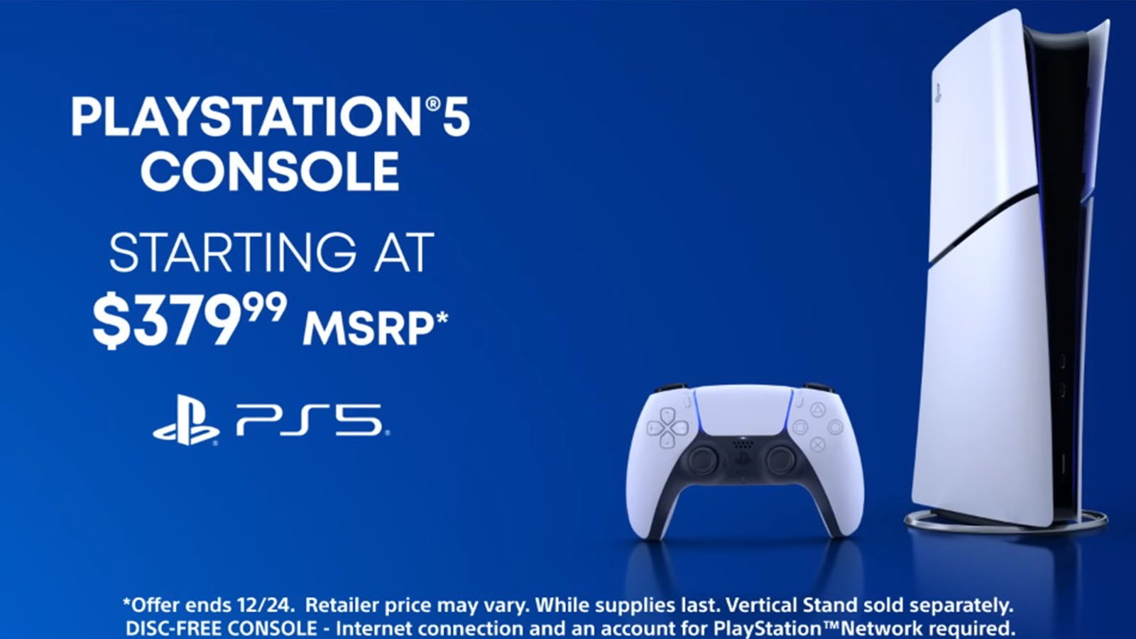 The PS5 Slim Digital Edition is only $379.99 until Christmas