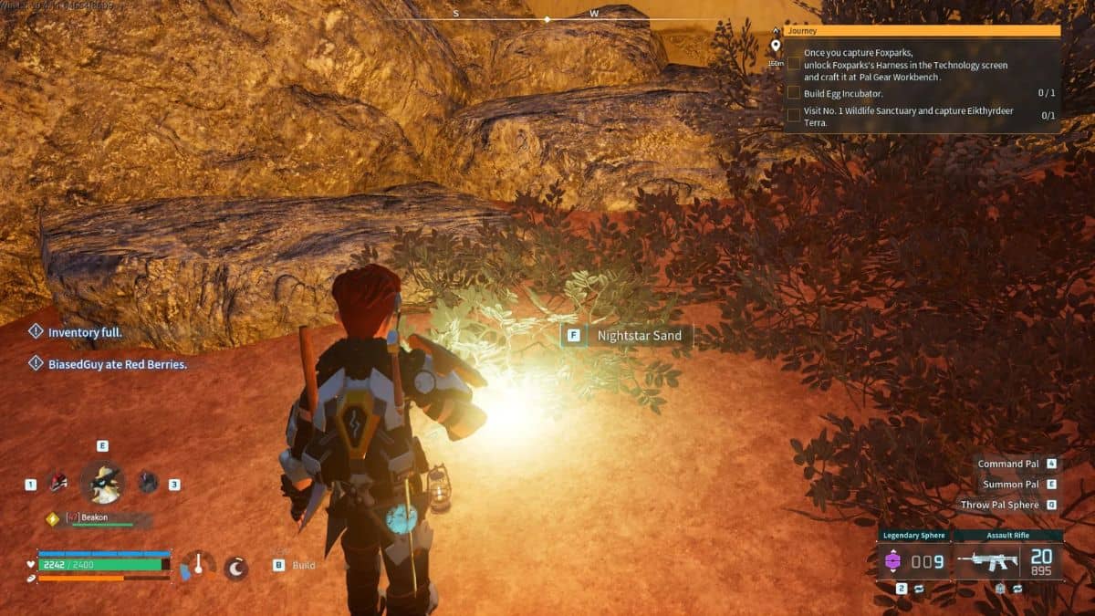 Best Nightstar Sand farm location in Palworld