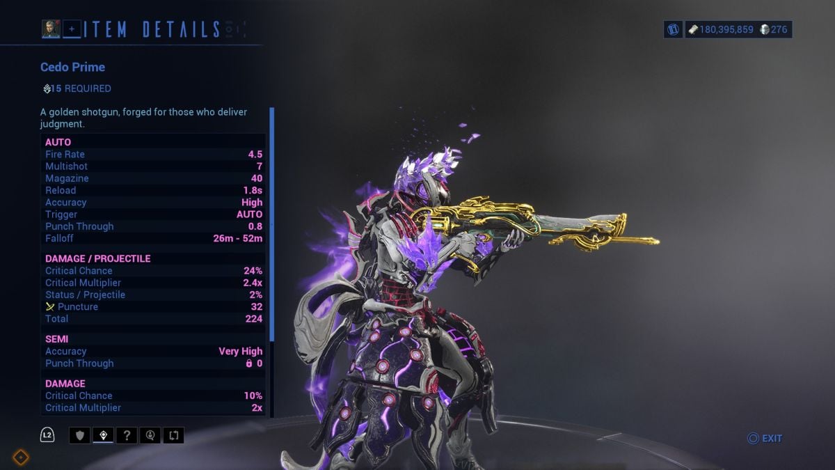 Best Cedo Prime build in Warframe