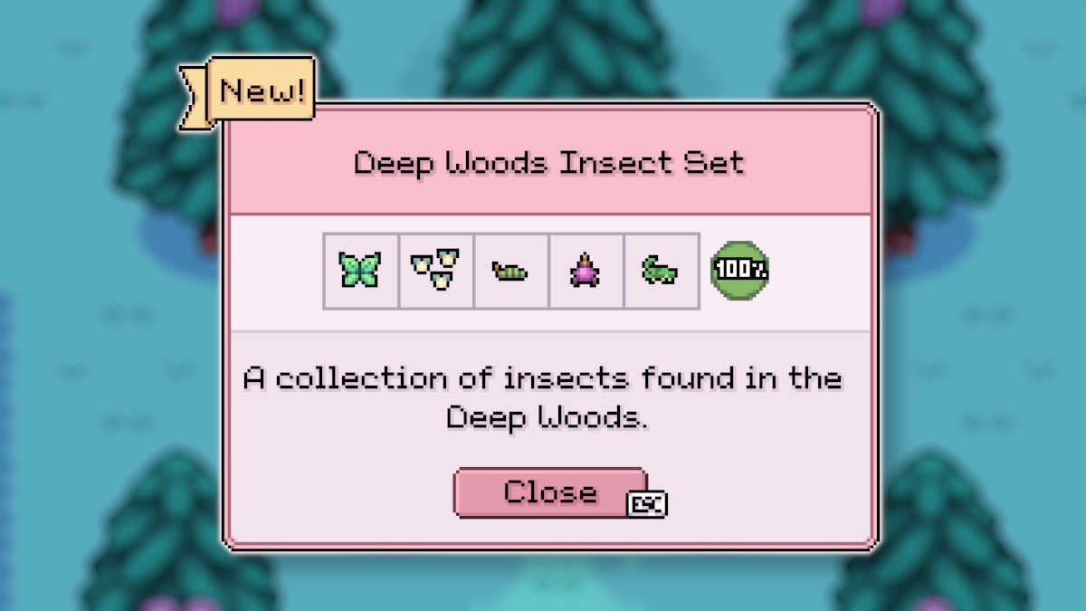 All Deep Woods insects in Fields of Mistria