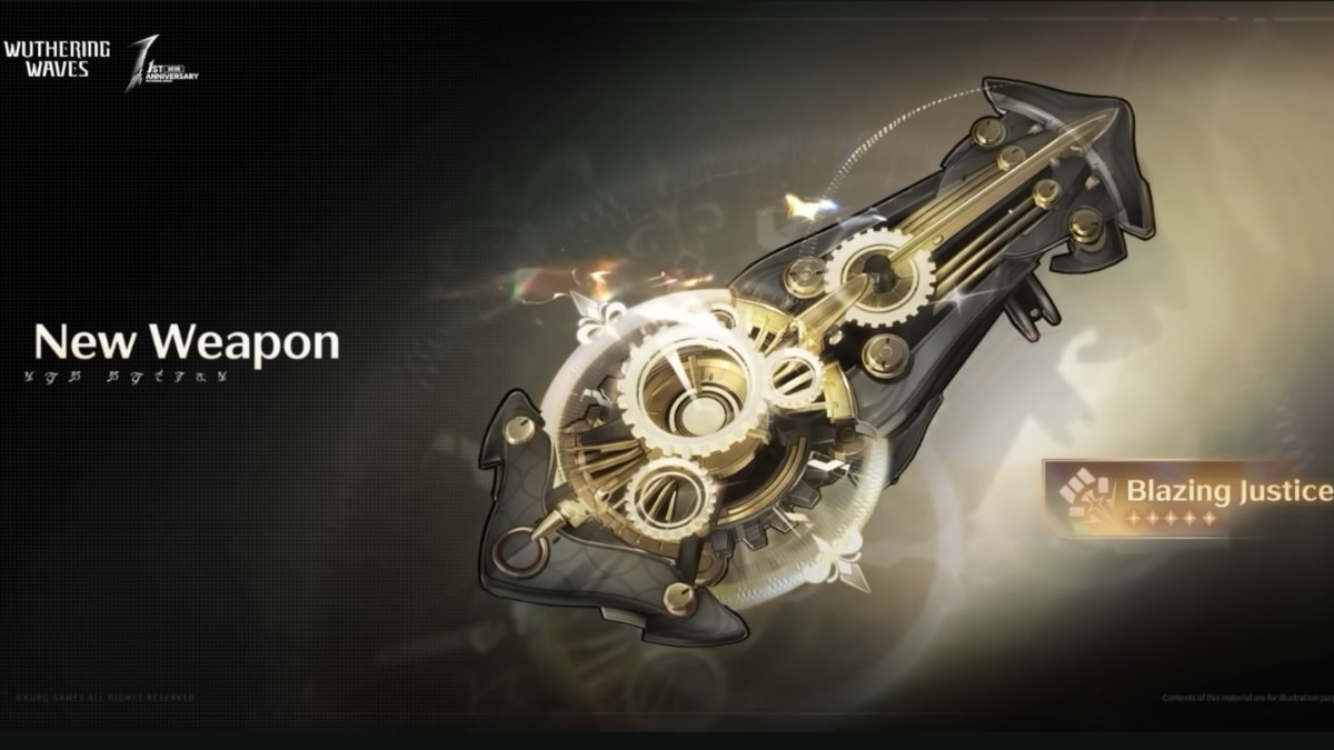 Wuthering Waves Blazing Justice stats and materials