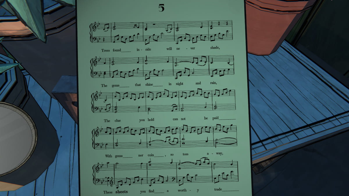 How to solve the sheet music puzzle in Blue Prince