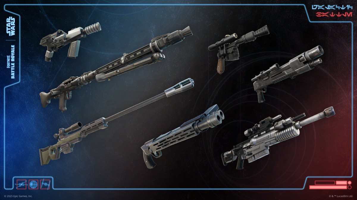 All weapons in Fortnite Star Wars Galactic Battle