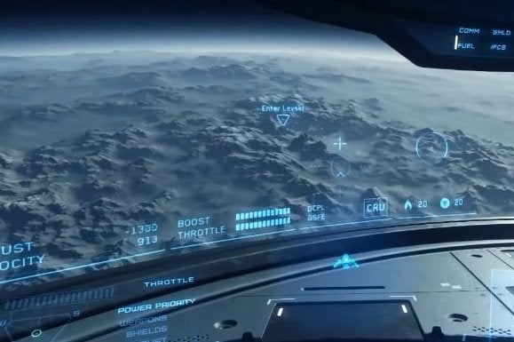 Landing on a planet in Star Citizen looks spectacular