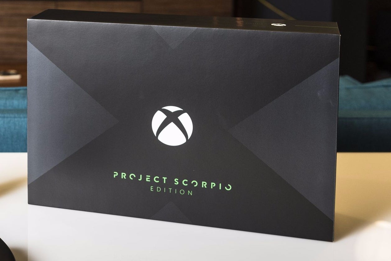 Xbox One X Project Scorpio Edition comes in a cool original Xbox-style box