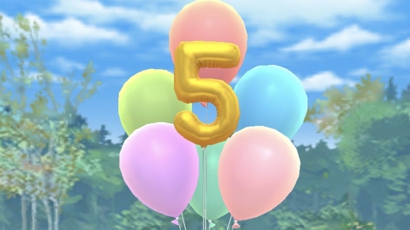 Pokémon Go is five years old today