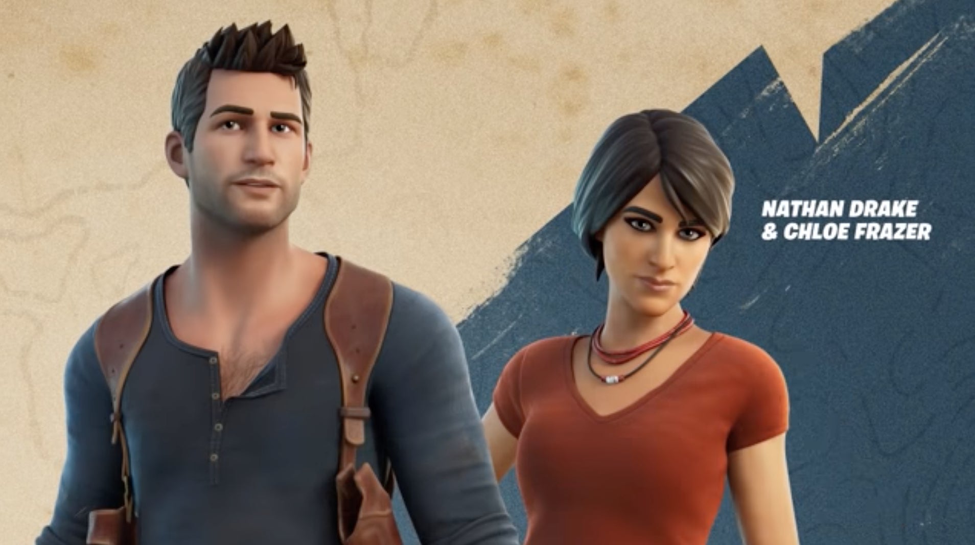 Uncharted's Nathan Drake and Chloe Frazer are dropping in Fortnite next week
