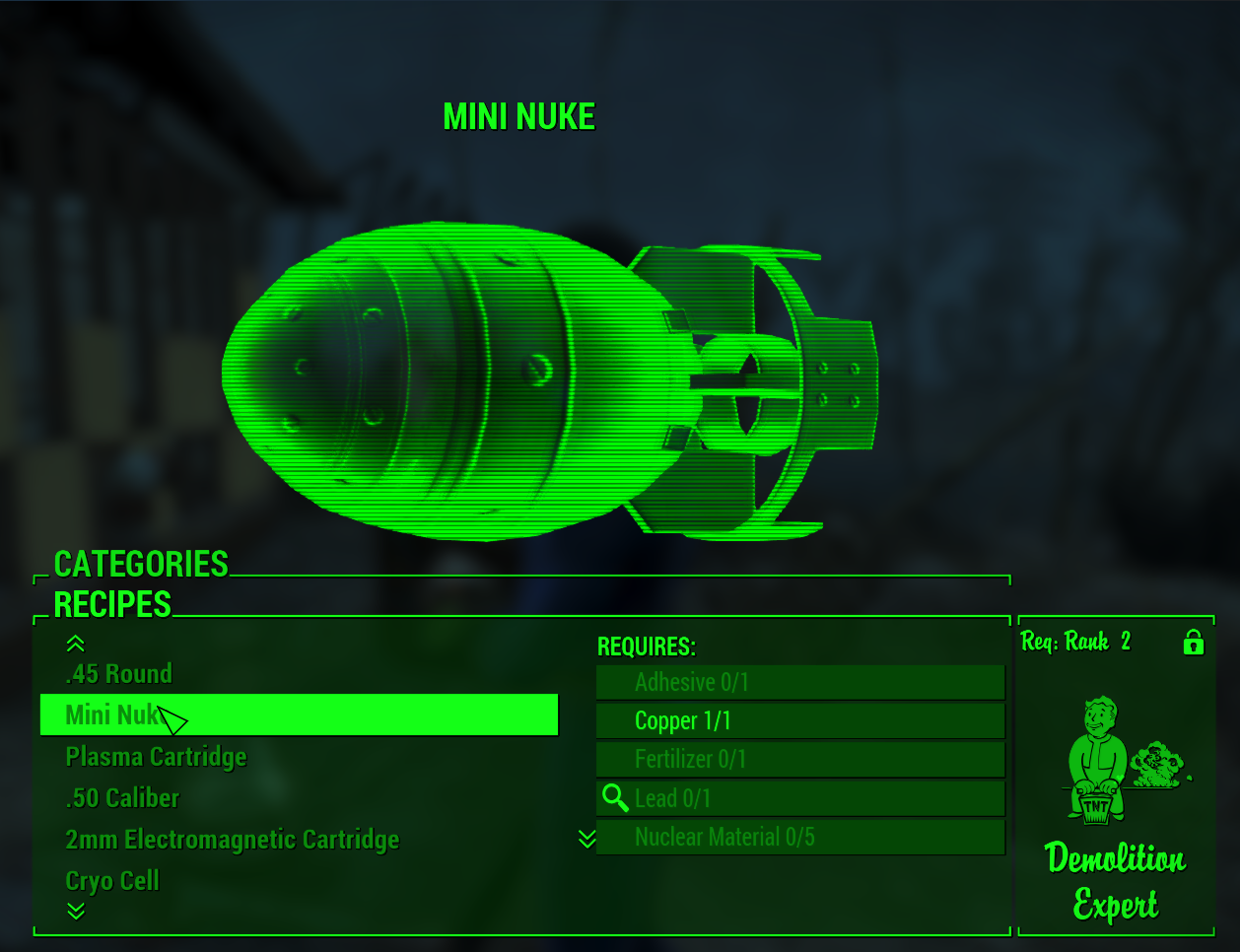 Here's a nice Fallout 4 Craftable Ammunition mod