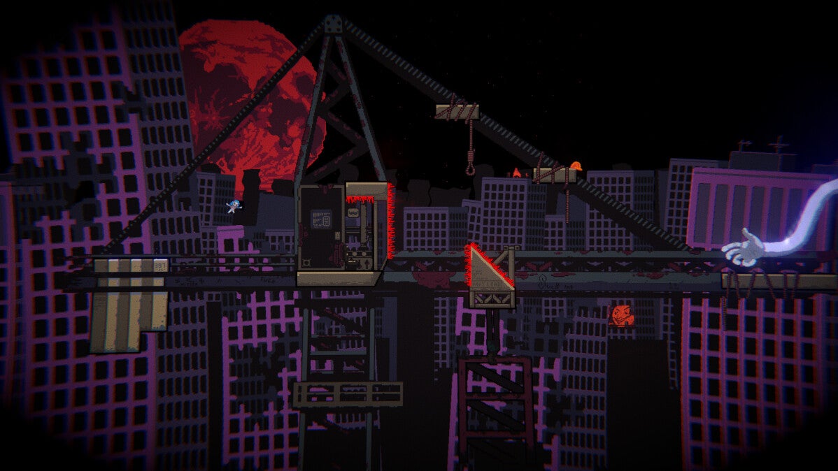 In precision platformer Clown Meat, you have to cheer up a Godzilla-sized clown from Jupiter