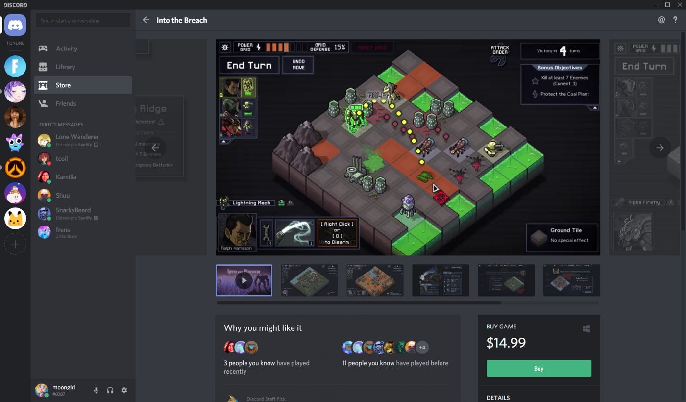 Discord game offers low 90-10 in 2019