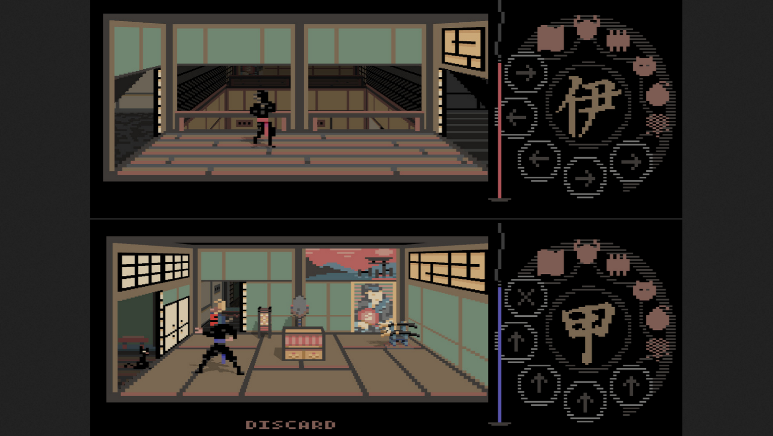 Here's a free 80s-style ninja heist game where you race in splitscreen to loot a daimyo's castle
