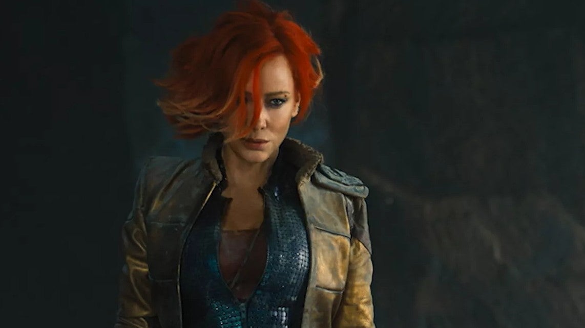Here's a look at the Borderlands film, with red-haired Cate Blanchett staring into a manhole