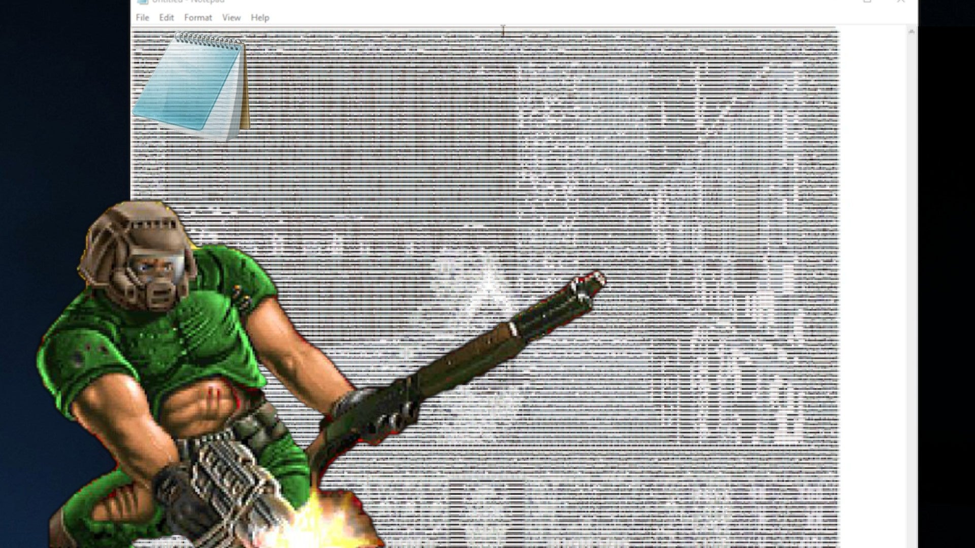 Doom is out now for Windows Notepad, sort of