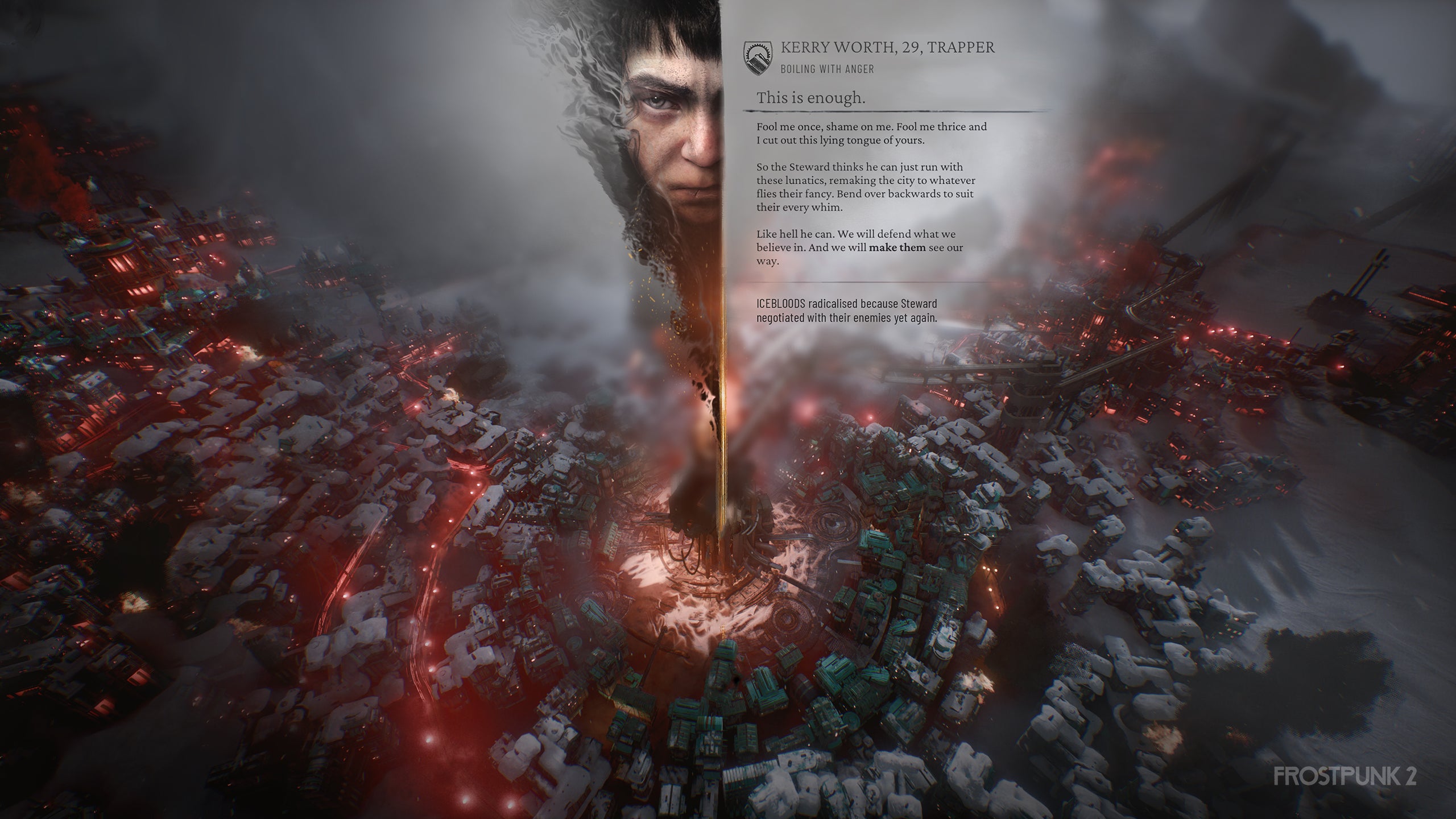 In Frostpunk 2, it's not the cold that's your enemy, but human nature