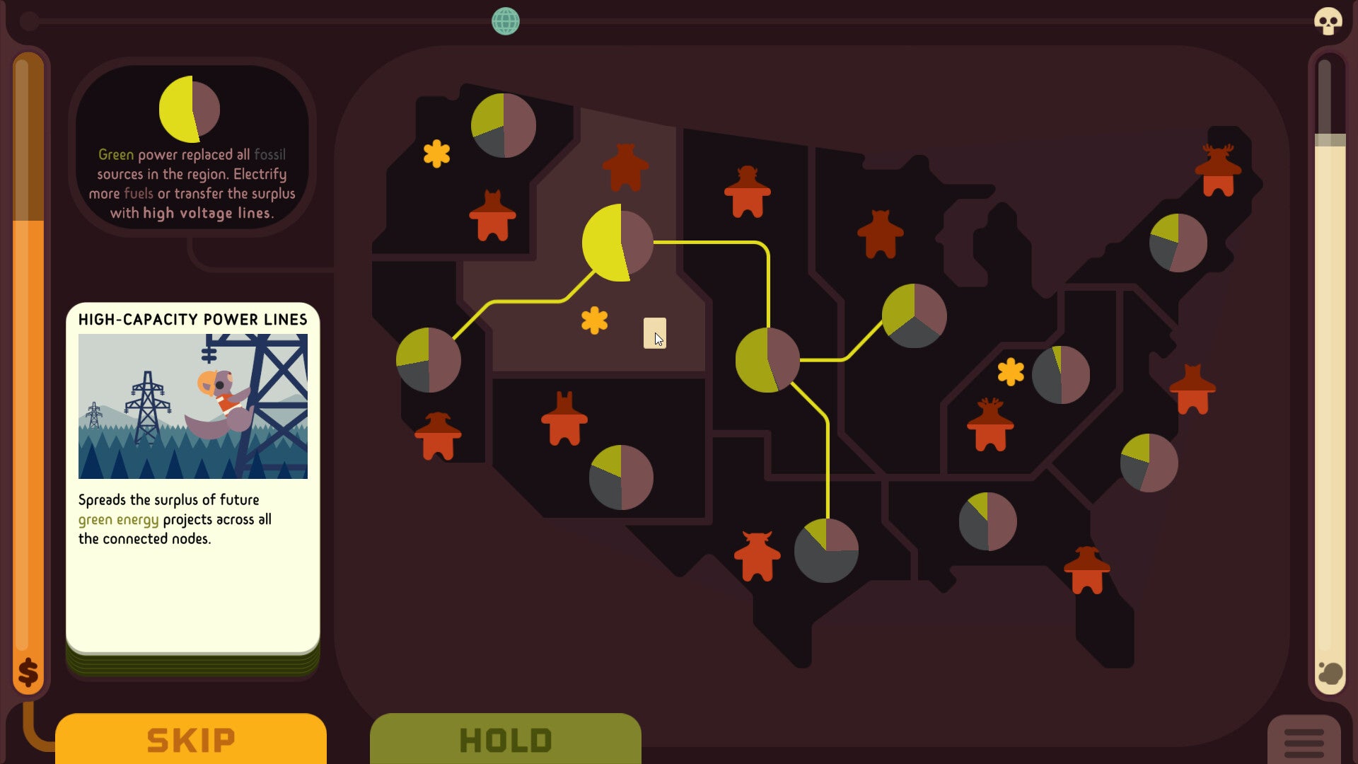 Decarbonise America in the tiny card-based Green New Deal Simulator, out now for free