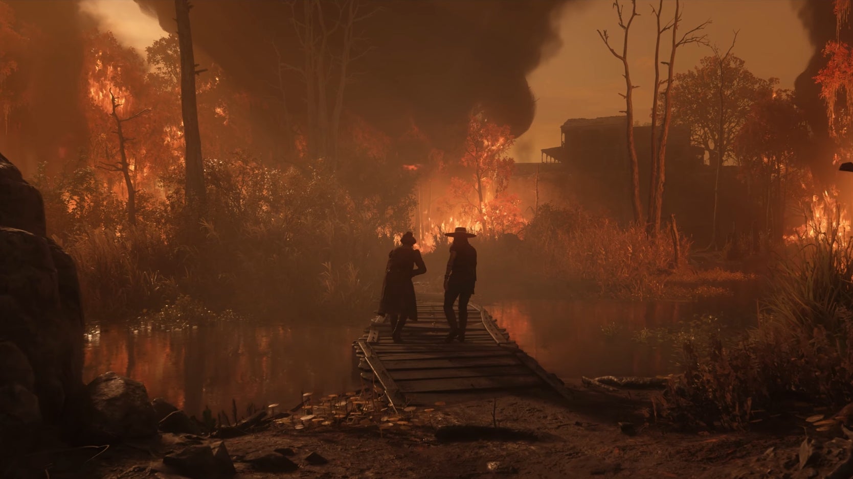 Blow up bleeding statues in the fiery hellscape of Hunt Showdown's latest event