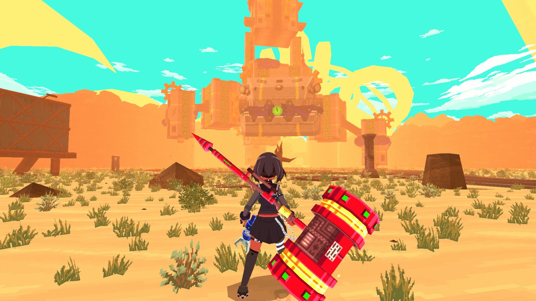 This upcoming metroidvania reminds me of Kill La Kill and Mega Man Legends