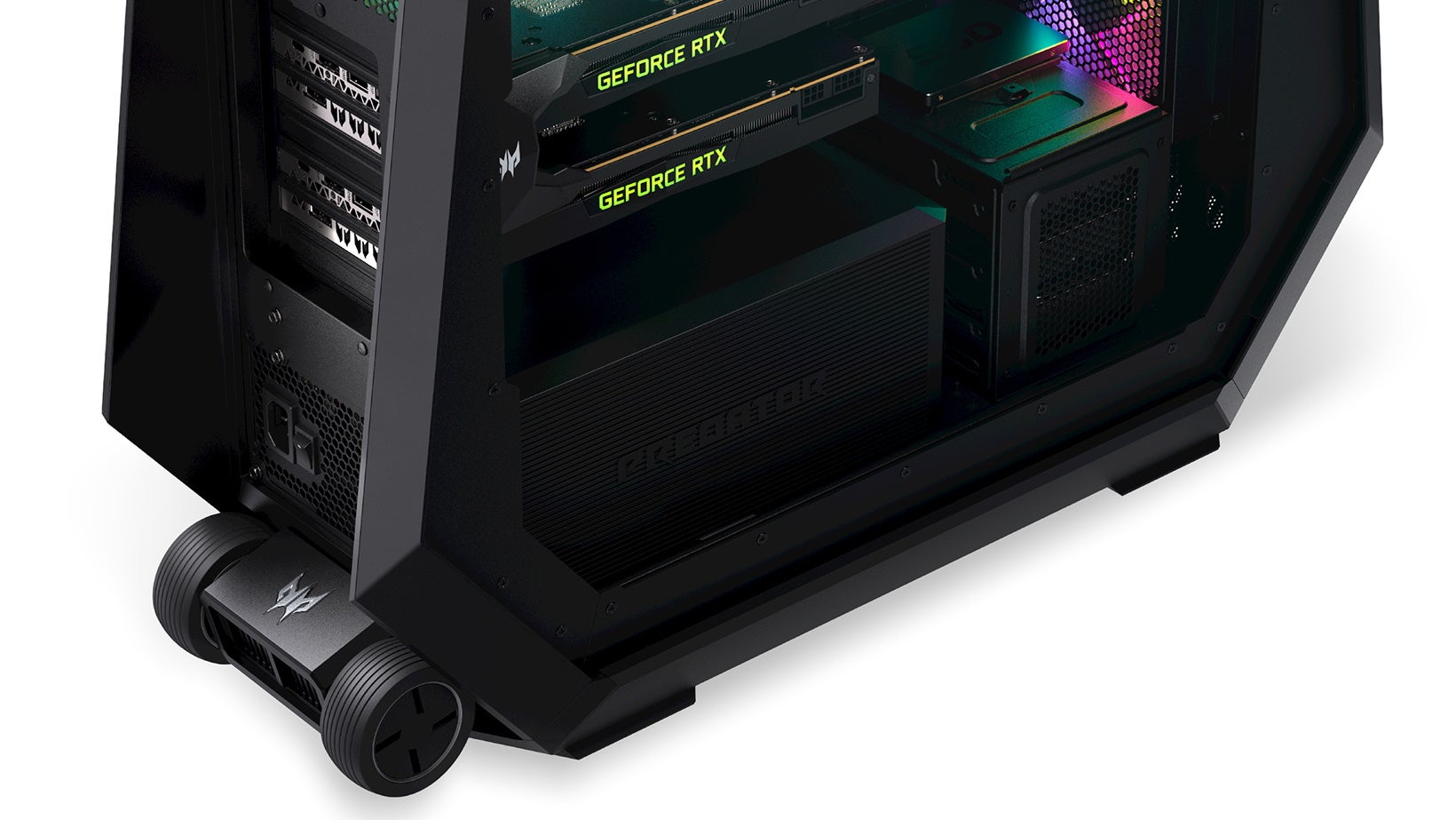 It's silly, but I'm actually in love with the two little trolley wheels on Acer's Orion 9000 mega rig