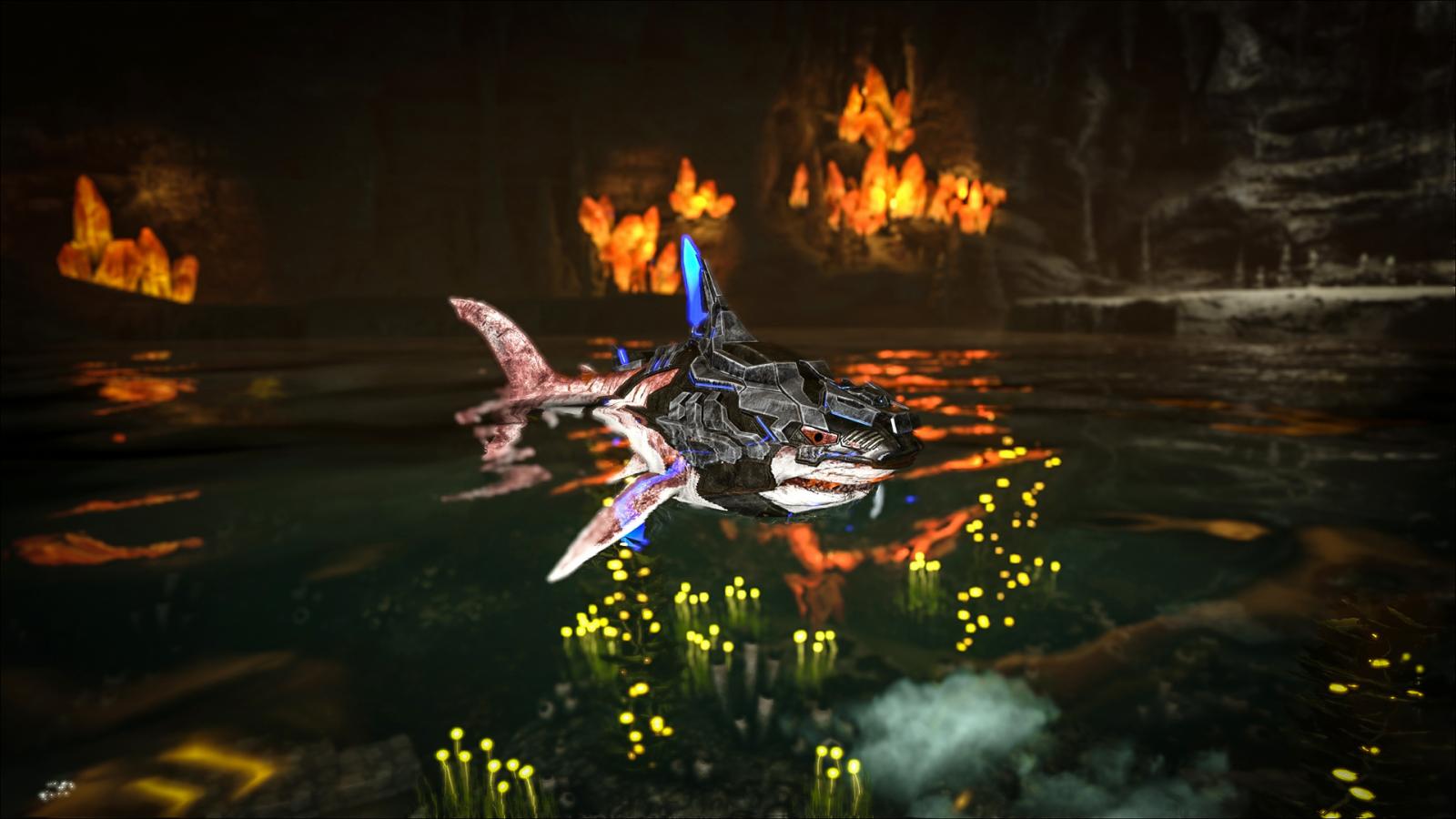 It's time to return to ARK Survival Evolved now that sharks shoot laser beams from their heads