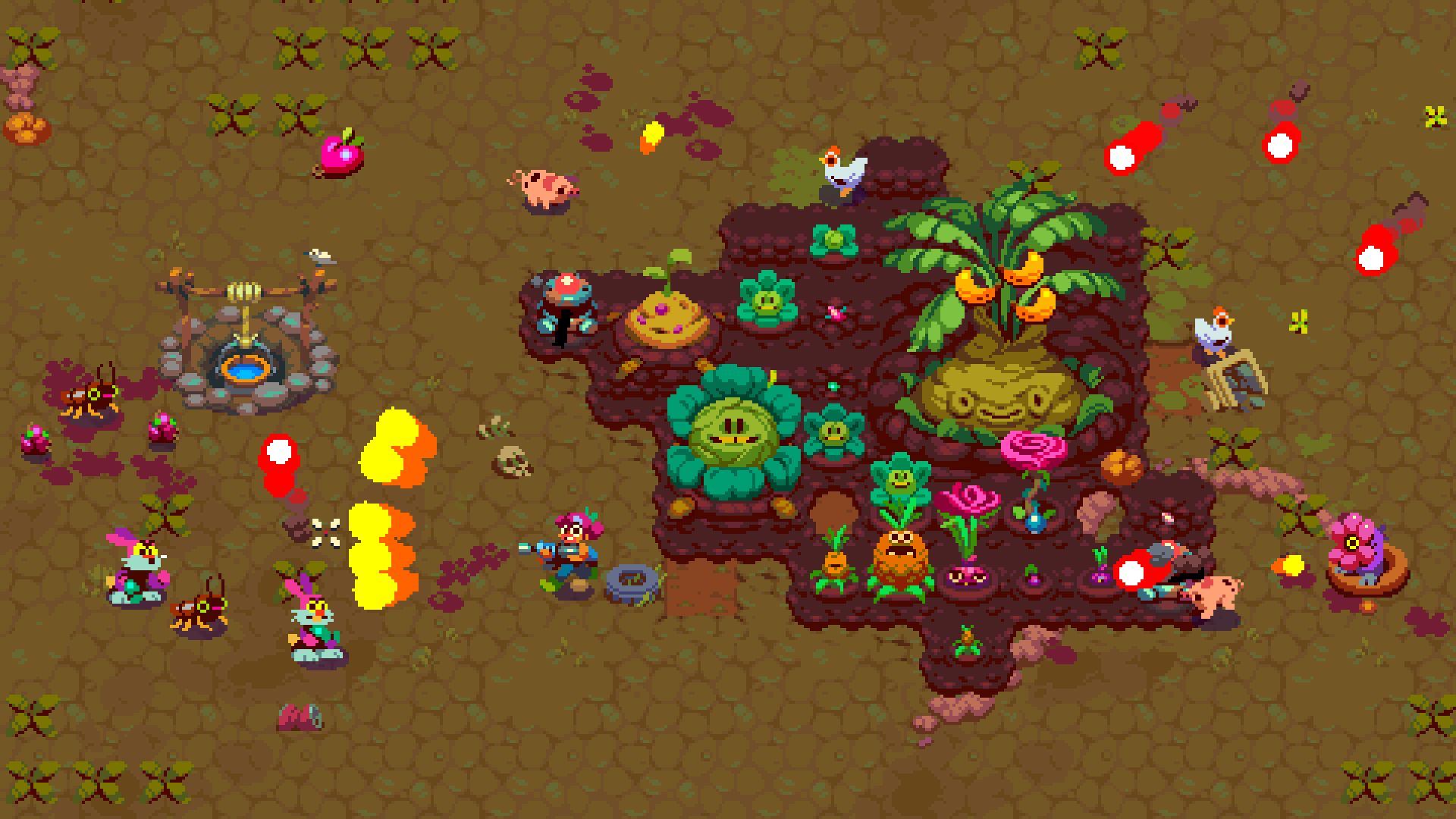 Atomicrops is a twin-stick Stardew Valley