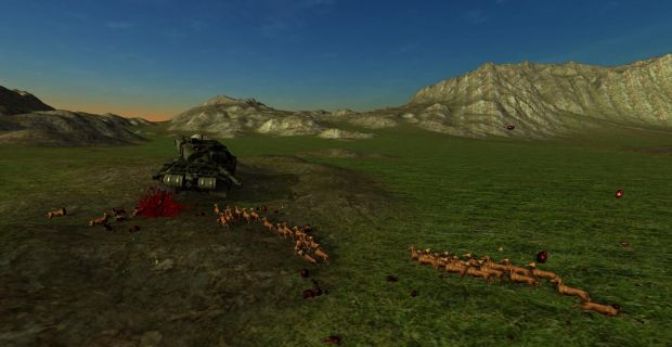 Dogs vs tank in Beast Battle Simulator