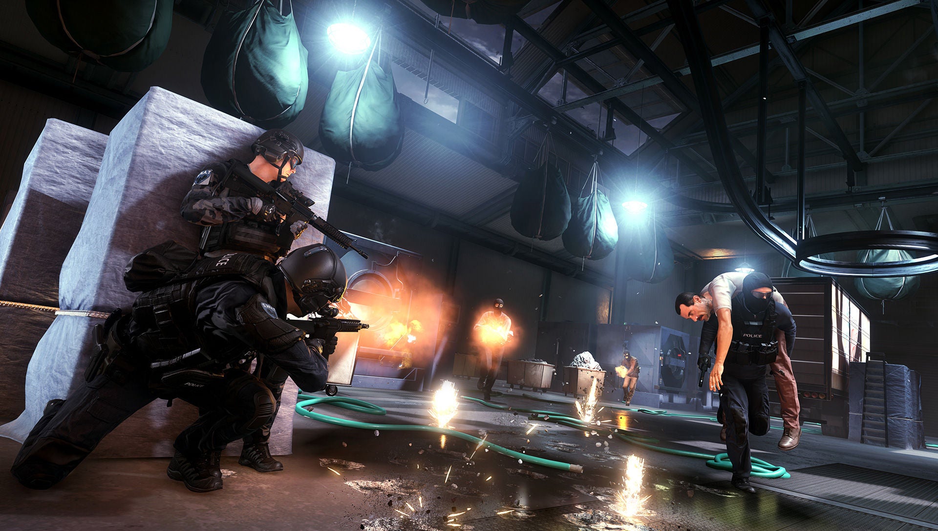 In Battlefield Hardline, you can hear the receiver extension spring buzzing when you fire