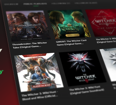 CD Projekt has released the soundtracks from Gwent and The Witcher 3 on Spotify