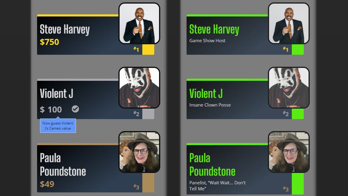 Guess prices on Cameo in this fun free browser game