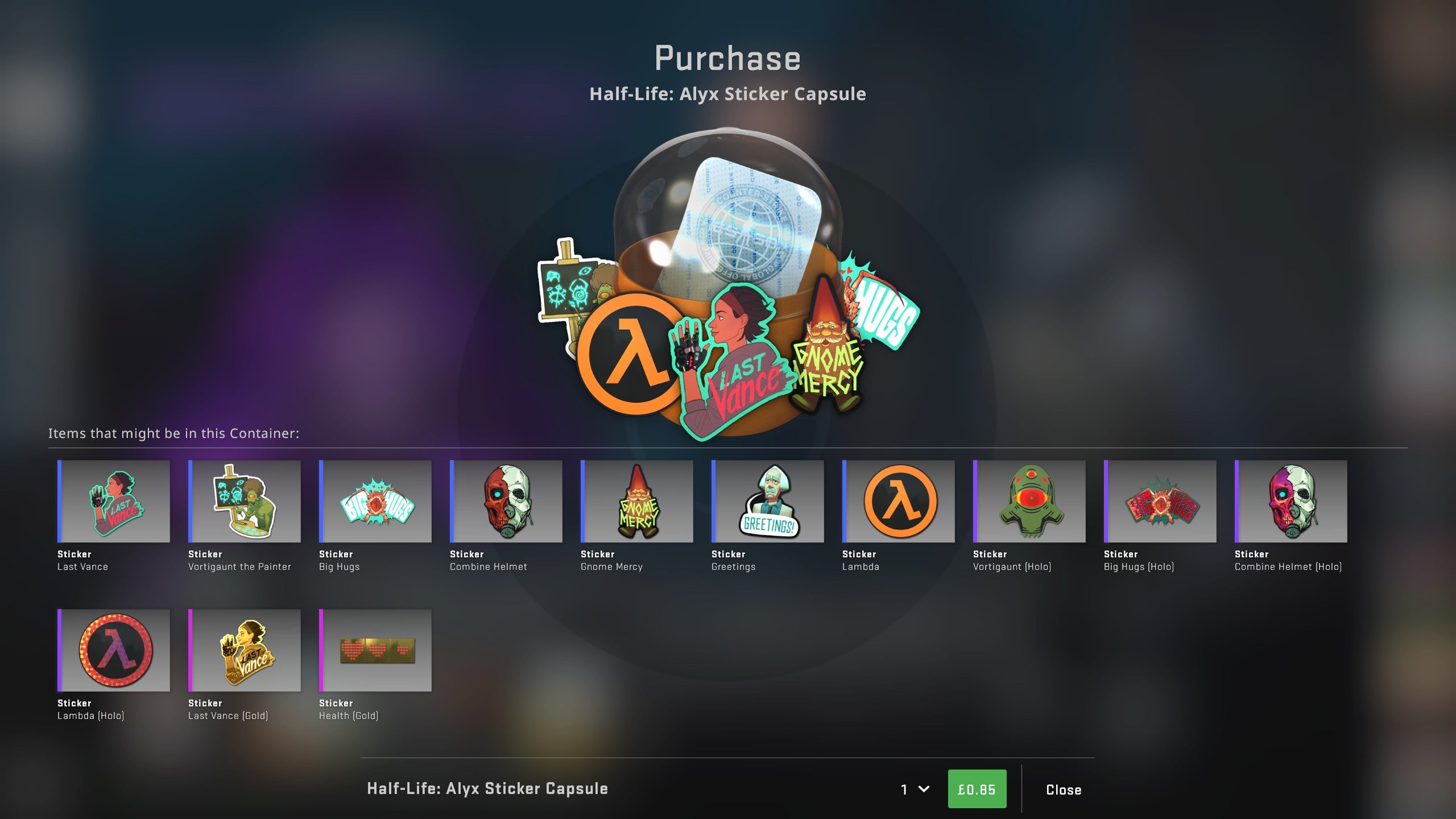 Counter-Strike: Global Offensive added Half-Life cosmetics