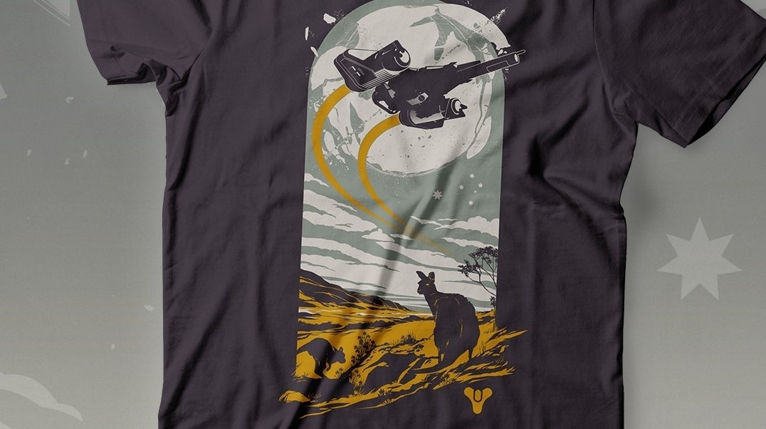 Destiny has a charity T-shirt to help Australia