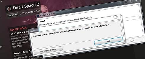 Steam version of Dead Space 2 refuses to "activate"