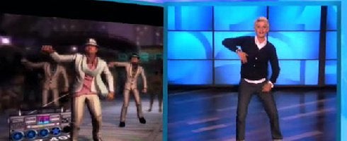 Watch Ellen groove to Dance Central, sign up with her to win a Kinect