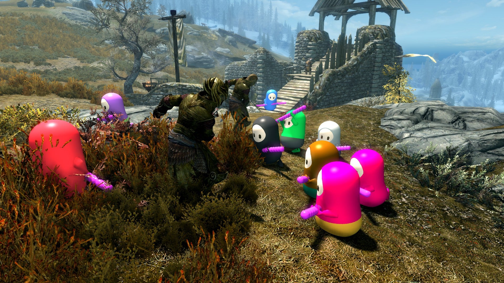 Recruit a rabble of Fall Guys with this Skyrim mod