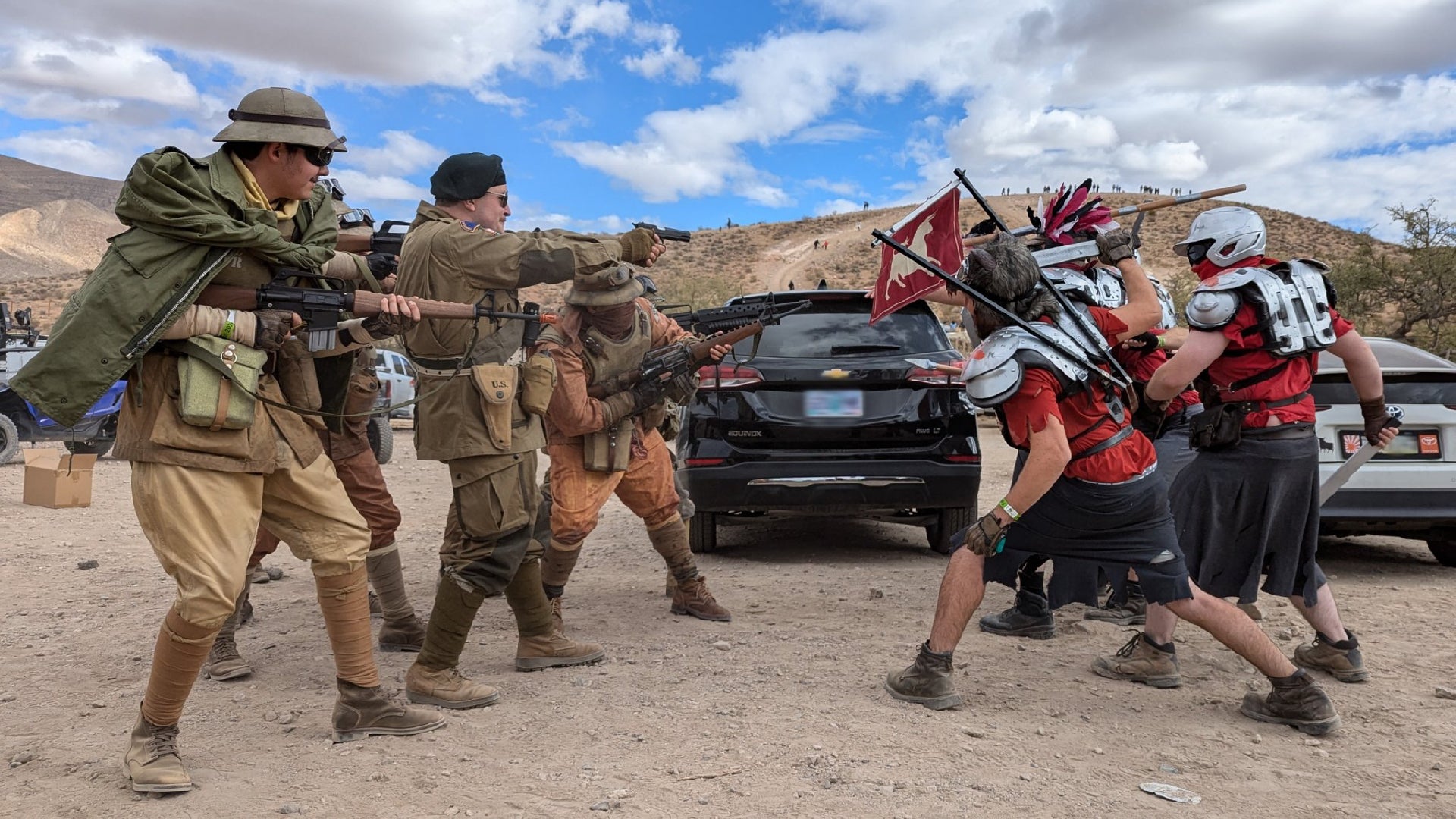 Fallout fan fest in real-life version of New Vegas' Goodsprings features NCR vs Legion battle re-enactments, and a Todd Howard cosplay with "an actual piece of trash"