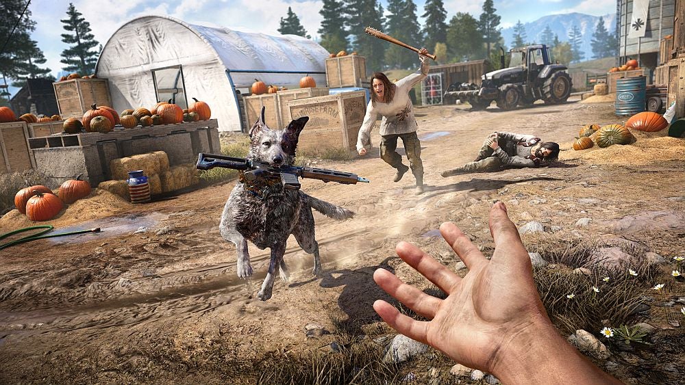 New Far Cry 5 gameplay shows fishing, shooting, ramming, and dogfights
