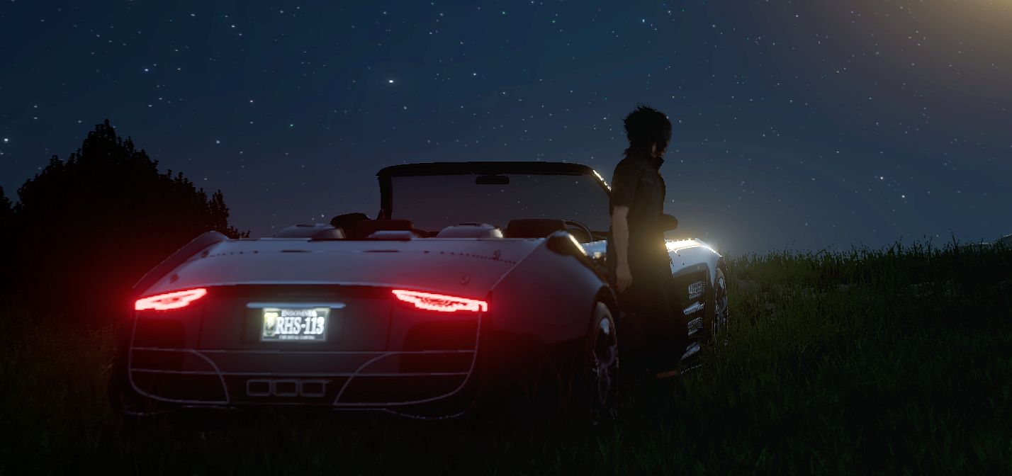 You won't be able to test drive the car in the Final Fantasy 15 demo