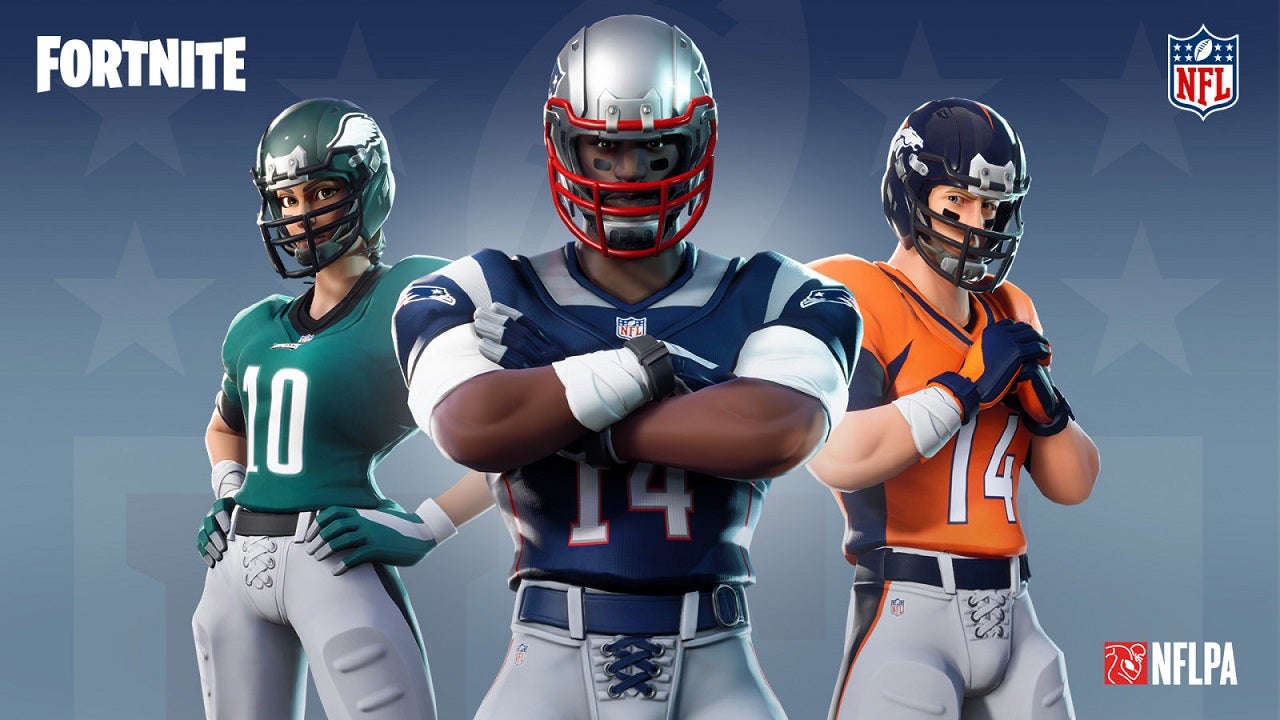 Fortnite meets the NFL with football themed skins, emotes, and gear