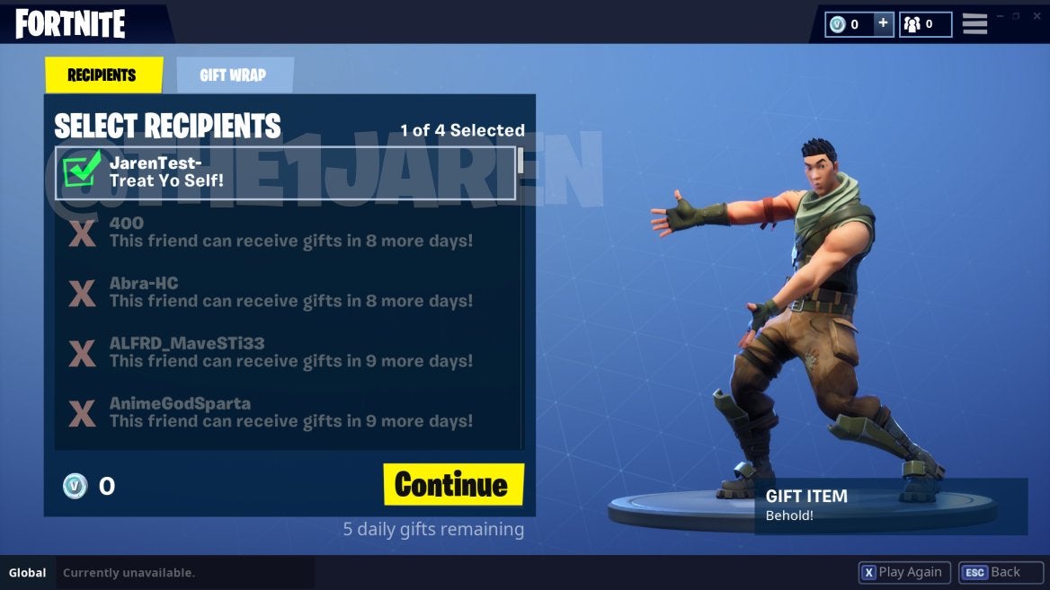 Fortnite gifting could be coming very soon