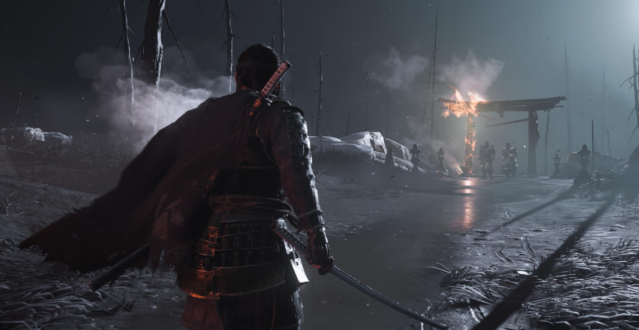 Ghost of Tsushima has a button to flick the blood off your sword