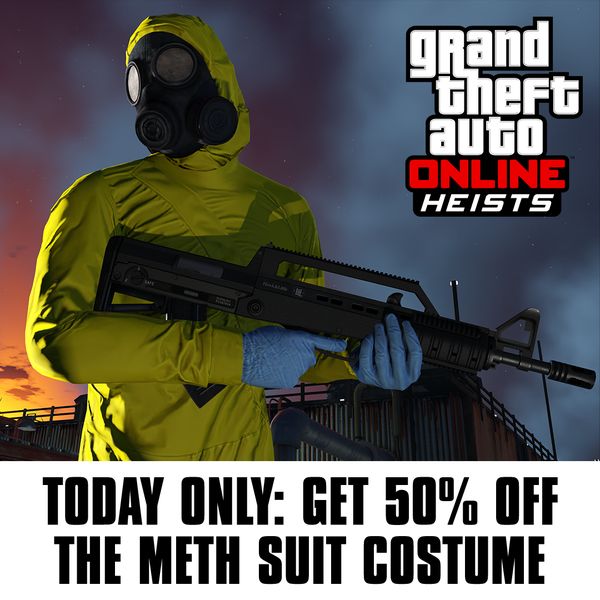 Take 50% off the meth suit in GTA Online today only