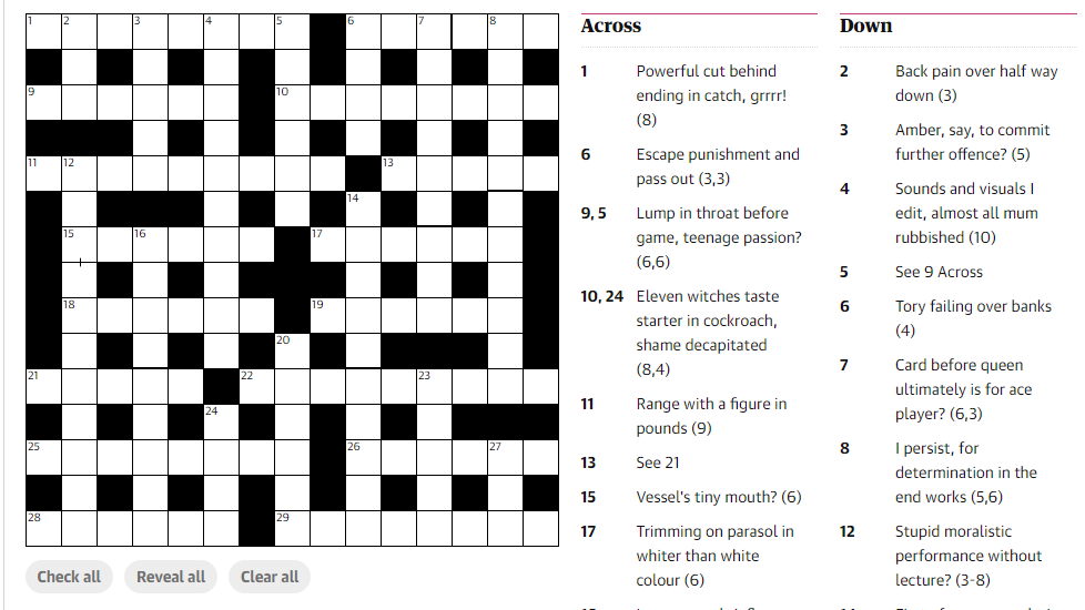 I'm learning to do cryptic crosswords in 2024, and they are the worst