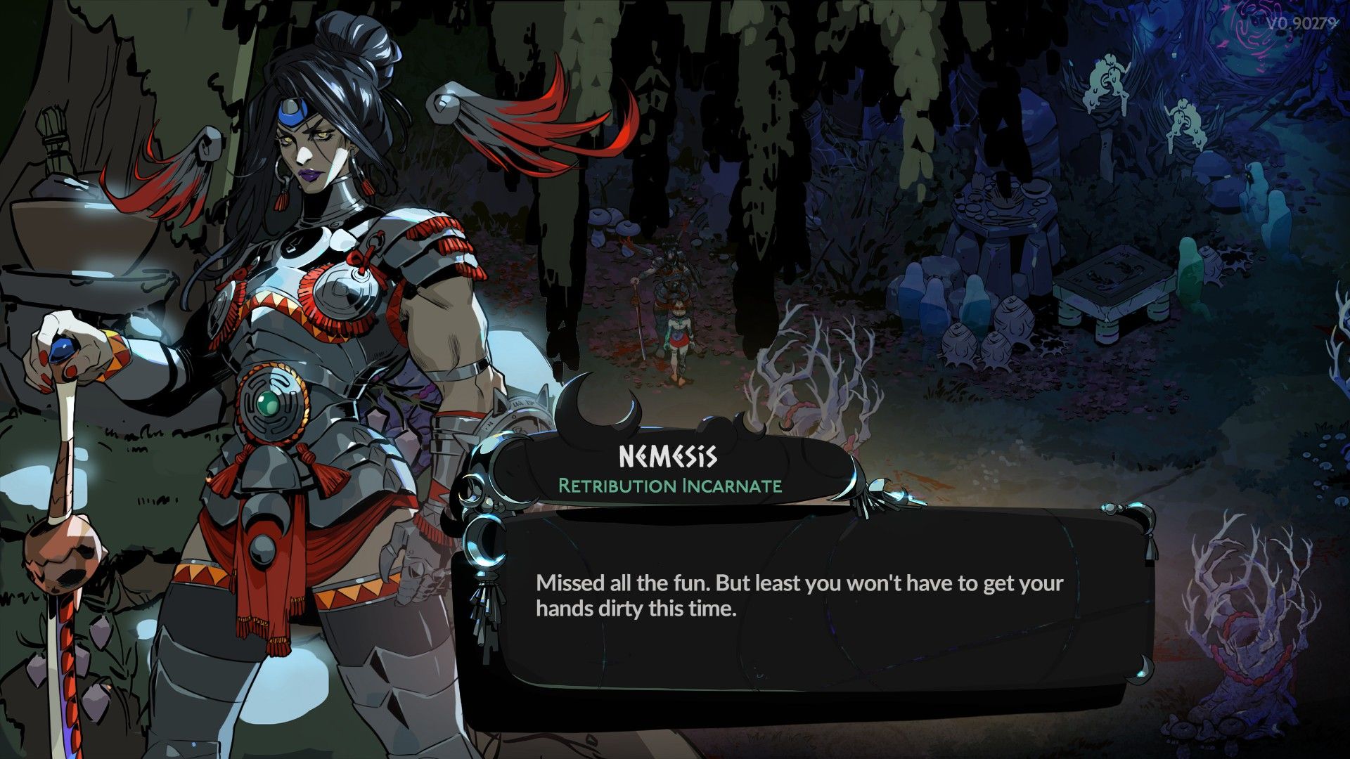 Hades 2's best girl is Nemesis because she messes up your run