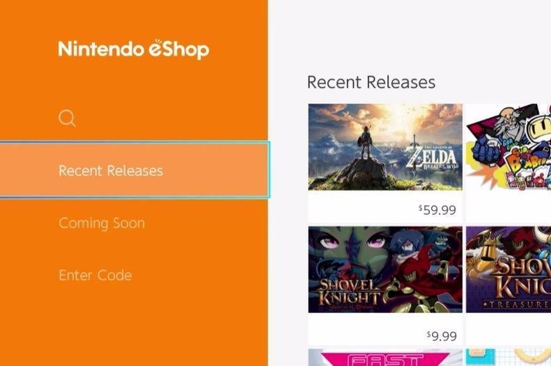 Here's our first look at Nintendo Switch eShop