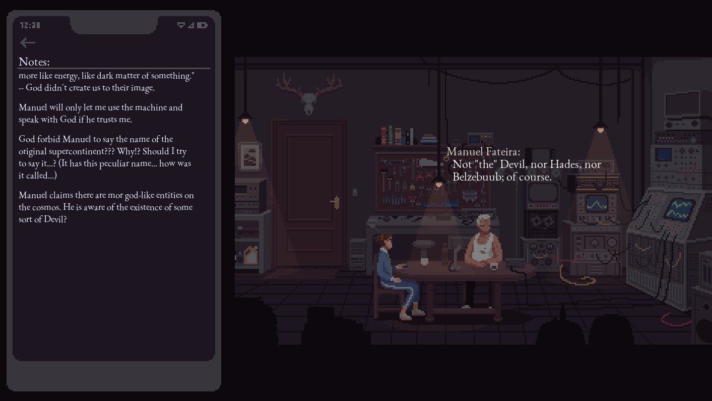 Interview With The Whisperer is a chatbot conversation with God's best mate