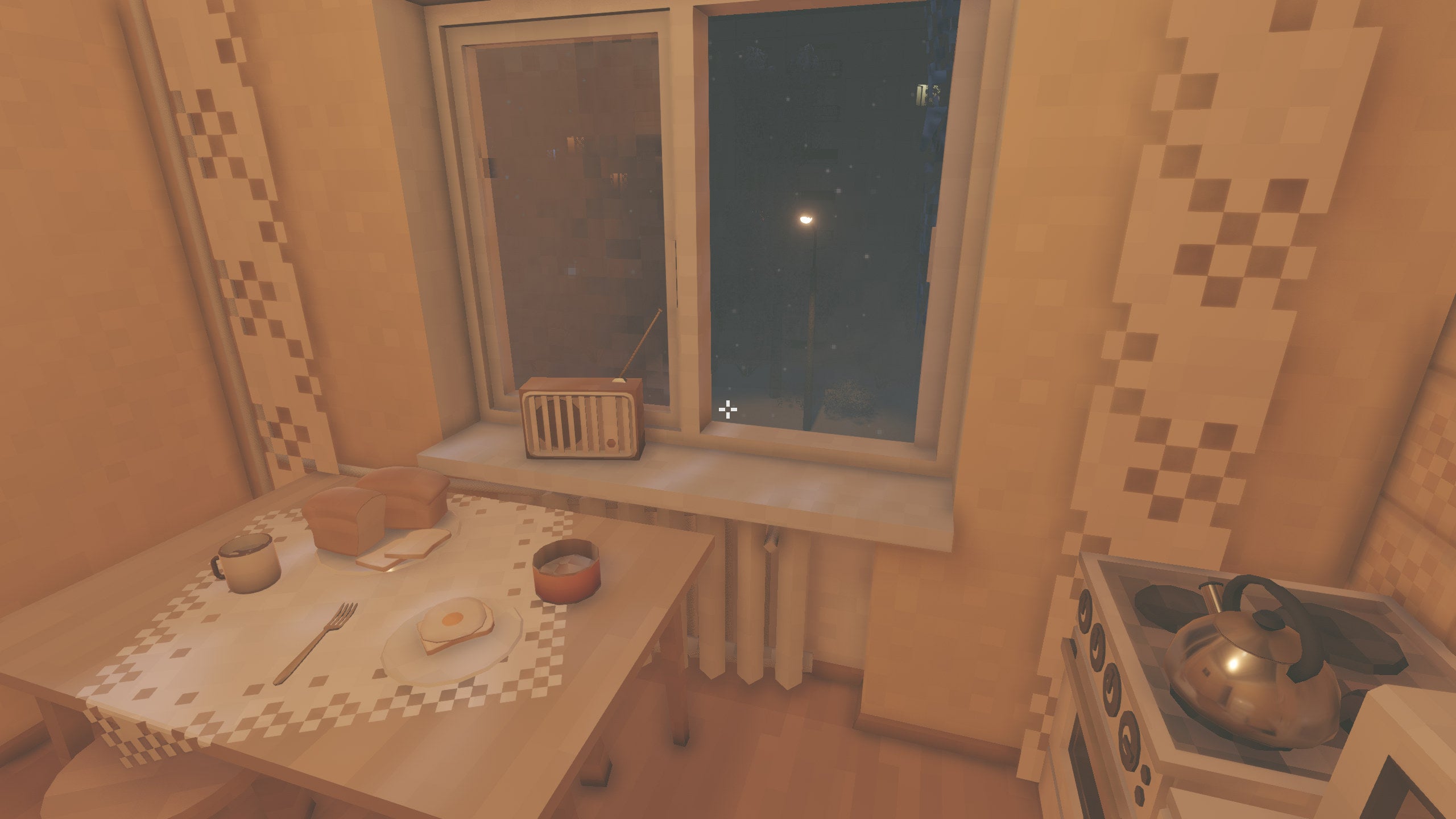 Explore, clean, and cook on a Russian night in It's Winter