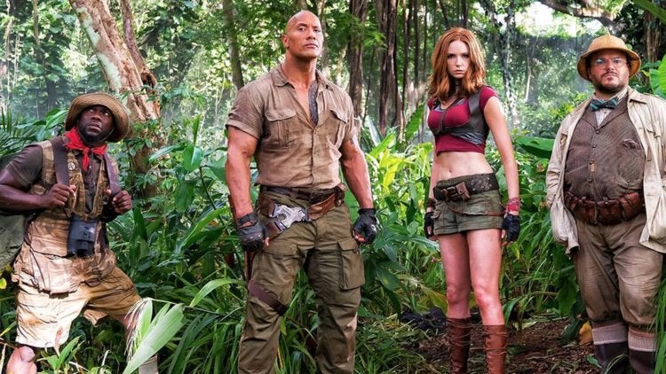Watch a magic Atari suck the Rock off into a jungle in new Jumanji trailer