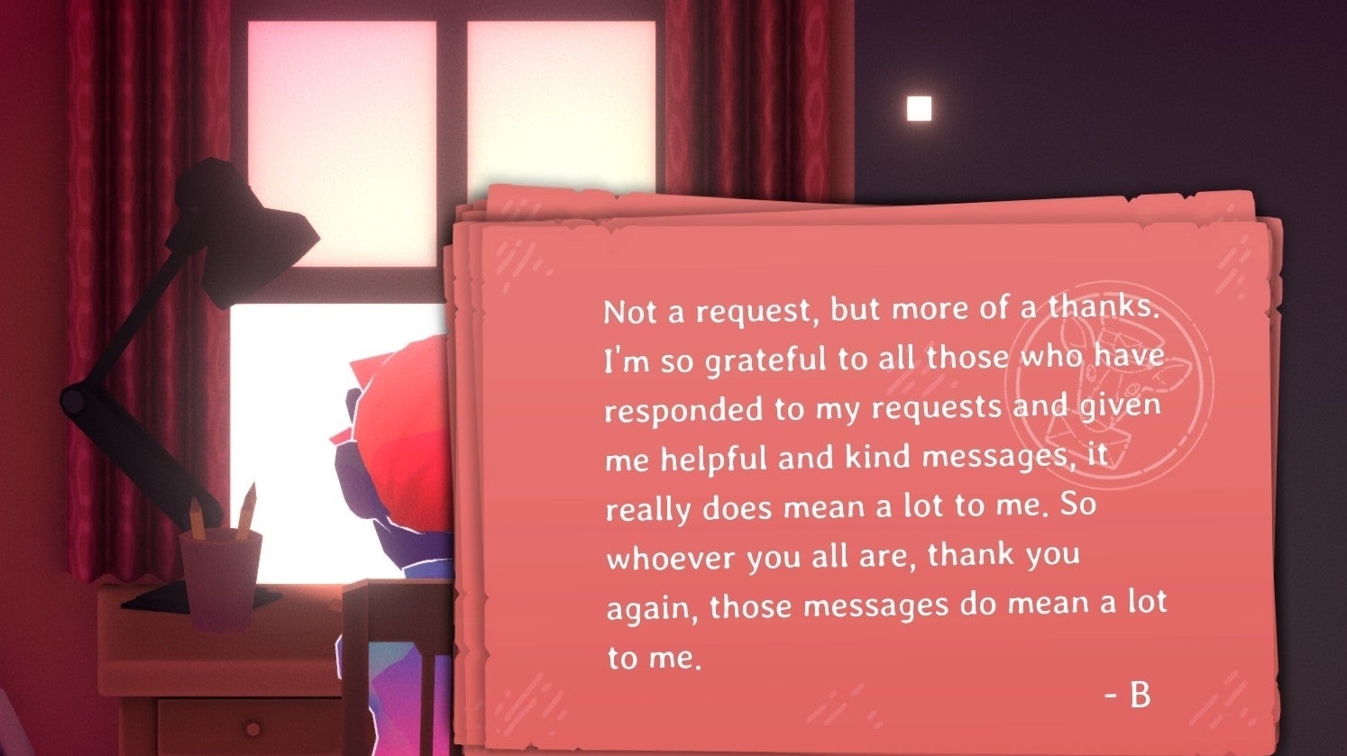 Kind Words is a beautiful game about helping real people by writing letters