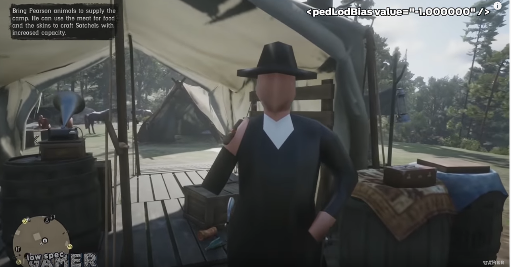 Red Dead Redemption 2 on its lowest PC settings is a faceless polygonal nightmare