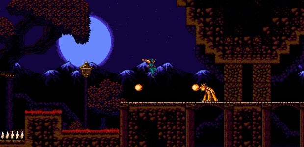 Hop between 8/16 bit in The Messenger